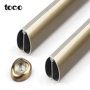 toco TR018 Hanger Hanging Rod Closet Rod Tube,clothes Hanger Rod Aluminum Alloy for Wardrobe Hardware Accessories