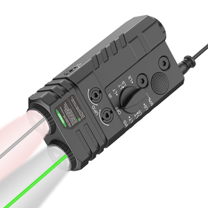 Lampe torche combinée MSH verte/laser IR blanche/infrarouge 4-en-1, 1450 lm, interrupteur à pression à distance, en aluminium - Product Image 1