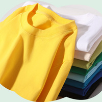 T-shirts unisexes en coton 100% de couleur unie, surdimensionnés, impression sérigraphique, manches courtes, décontractés, logo brodé, blanc