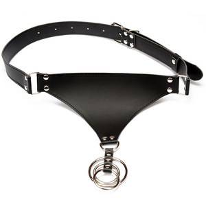 กางเกงหนังรัดรูปทรงทีแบ็คสำหรับผู้ชาย สไตล์เซ็กซ์ BDSM - Product Image 2