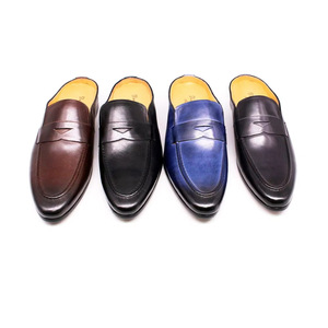 Mocasines de Cuero con Suela de Masaje Suave para Hombre, Pantuflas Deportivas Casuales, Pantuflas para el Hogar, Pantuflas Deportivas para Exteriores para Hombre - Product Image 1