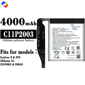แบตเตอรี่คุณภาพสูงสำหรับ Asus Zenfone 8 ZF8 Zenfone 8 Mini 5G <span class=keywords><strong>ZS590KS</strong></span> I006D รุ่น C11P2003 แบตเตอรี่ลิเธียมไอออนสำหรับโทรศัพท์มือถือ - Product Image 2