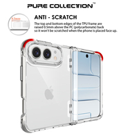 Étui de téléphone portable transparent antichoc TPU+PC 3 couches anti-chute pour iPhone 18 Ultra Fold Duo Protection complète Étui transparent