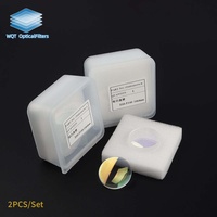 2Pcs D28 Quartz Fiber Laser Collimating Optical Lenses F75 F100 F125 F150mm Meniscus Lens Biconvex Lens