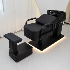 Sillón de Lavado de Cabello de Alta Gama, Moderno y Lujoso para Salón de Belleza, con Lavabo y Unidad de Lavado Trasero - Product Image 1