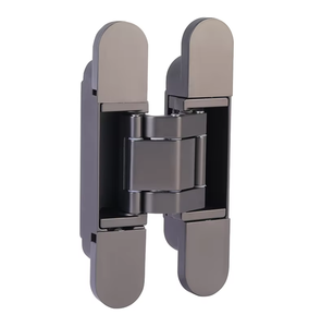Charnière de porte moderne en zinc nickel noir satiné, réglable à 180 degrés, de haute qualité, européenne, 3D, à fermeture douce, dissimulée pour extérieur - Product Image 4