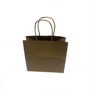 Gift Bag 33x25x11cm Brown Paper With Handle For Shopping And Gift Packaging 12pcs Pack - Product Image 1