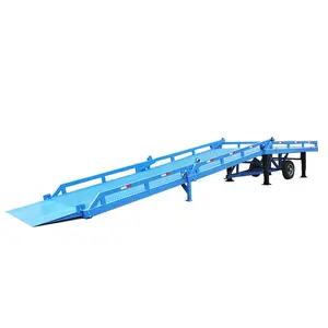 Adjustable Dock Ramp With Solid Tire 6 Ton 8 Ton 12 Ton 15 Ton Loading Capacity For Car To Ground Lift Tables