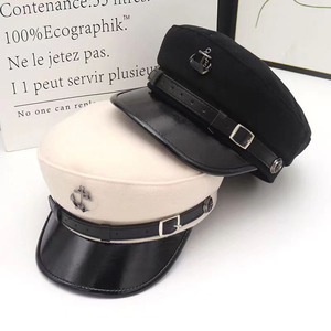 Vente en gros, tendance, chapeau béret décontracté de style streetwear pour <span class=keywords><strong>femme</strong></span>, printemps été, design respirant, béret de mode britannique - Product Image 2