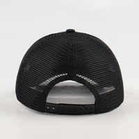 Gorra de malla con logo de parche tejido de 5 paneles, personalizada OEM de alta calidad, unisex, de moda, para pesca, ajustable, tipo trucker, venta al por mayor