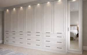 Armoire de chambre à coucher la plus vendue, style minimaliste personnalisé, avec portes vitrées, multiples espaces de rangement et éclairage LED - Product Image 3