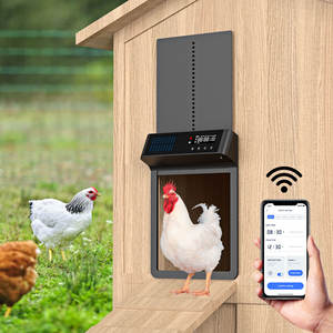 Saklar Waktu Pintu Kandang Ayam & Kandang Anjing dari Baja Anti Karat, Otomatis, Sensitif Cahaya, dengan Kontrol Aplikasi & <span class=keywords><strong>Bluetooth</strong></span> - Product Image 2