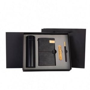 High Quality logo Print Beauty Vintage Leather Notebook with Vacuum <b>Cup</b> Pen and Bookmark for Luxury Promotion Business Gift Set - Product Image 6