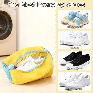 Chenille Shoe Cleaning Bag for Washing Machine and Washer Prevents Scuffs Reusable Durable Portable Foldable Bathroom Use - Product Image 3