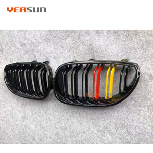 Rejilla frontal ABS E60 E61, rejilla de bandera alemana, doble listón, para <span class=keywords><strong>BMW</strong></span> serie <span class=keywords><strong>5</strong></span>, 2004, 2005, 2006, 2007, <span class=keywords><strong>2008</strong></span>, 2009 - Product Image 3