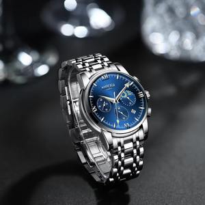 Drioshipping 2515 Reloj de cuarzo de lujo para hombres Banda de acero inoxidable Estilo moderno de alta calidad Moda de negocios Logotipo personalizado Aleación - Product Image 4