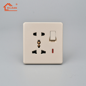 Klass 86 Type Or 250V Interrupteur d'alimentation électrique intérieur Prise murale universelle <span class=keywords><strong>1</strong></span> 2 3 <span class=keywords><strong>4</strong></span> Gang Noir Blanc - Product Image 1