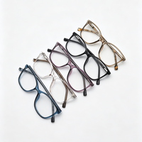 Montura de Gafas Ópticas Retro Multicolor, Unisex, Ligeras, Modernas, con Lentes Transparentes, para Computadora y Lectura, para Hombres y Mujeres