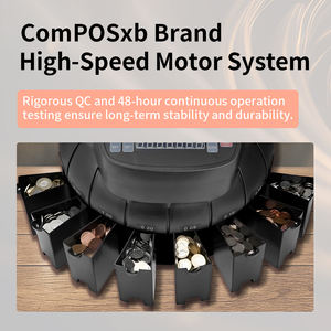 ComPOSxb Compteur et Trieur de Pièces de Monnaie Haute Vitesse pour EURO et USD avec Écran LCD/LED à Matrice de Points – Machine de Tri et de Classification de Pièces - Product Image 2