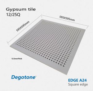 Pannello Acustico Degotone 600 Micropore 3x3mm Bianco Testurizzato Bordo Quadrato 600x600mm Controsoffitto in <span class=keywords><strong>Gesso</strong></span> Perforato Griglia T15 Sospesa - Product Image 5