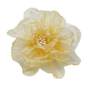 Hot Selling Lace Fabric Flower Kopf bedeckung Haars chuhe Zubehör Künstliche dekorative Blume für die Hochzeit