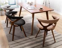 Ensemble de salle à manger au design nordique MRH, chaise de salle à manger moderne extensible en tissu
