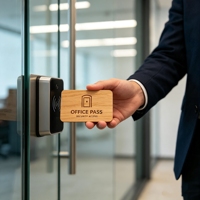 Nachhaltige Holz-RFID-Karte 13,56MHz 1K Chip Wasserdichte Visitenkarte mit Bambus/Kirsche/Ahorn-Optionen für Hotel & Zugangskontrolle