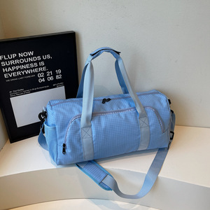 Sac de voyage léger personnalisé avec compartiment à chaussures et poche étanche, sac à fermeture éclair en Oxford tendance - Product Image 6
