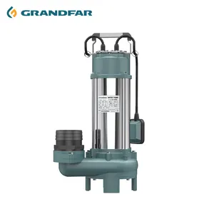 GRANDFAR 1.8kw 2.5hp 14m单相不锈钢污水潜水排水泵铜线潜水泵