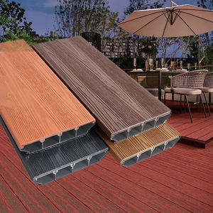 Suelo de Patio Exterior Laminado WPC Resistente A LA Corrosión, Superficie Impermeable de Grano de Madera para Villa, Jardines, Terrazas - Product Image 1