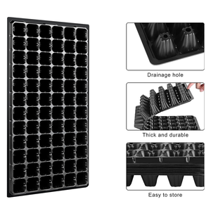 Vassoio <span class=keywords><strong>di</strong></span> partenza per sementi a nido d'ape in plastica resistente a 200 fori e coperchi per sementi e piantine - Product Image 2