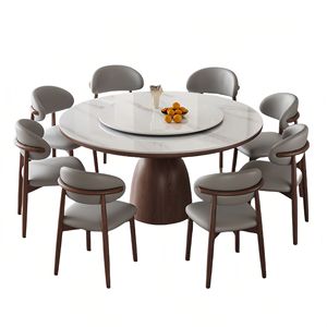 Slate <strong>Round</strong> <strong>Table</strong> <strong>Round</strong> Solid Wood Dining <strong>Table</strong> and Chair Set Modern Simple Home Use with Turntable <strong>Round</strong> Dining <strong>Table</strong> <strong>Small</strong> - Product Image 4