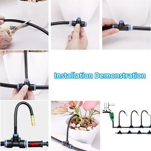 Kit d'irrigation par aspersion universel 10M 1/2 pouce, raccord rapide en plastique PE, micro-pulvérisation en laiton pour l'arrosage des jardins, des fleurs et des serres - Product Image 3