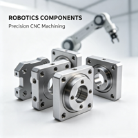 Pièces de précision pour robots industriels, composants mécaniques en acier inoxydable/aluminium usinés sur commande par CNC