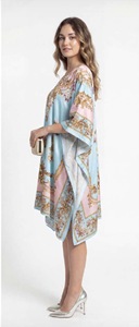 Robe longue kaftan africaine en viscose pour femme, tunique oversize, poncho chauve-souris, kimono, finition soyeuse, style bohème, pour les vacances et la détente - Product Image 2