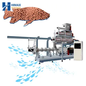 Double Screw Extruder Dry Floating Fish Feed Extruder Machine Wet Fish Feed Processing Machine Industrial