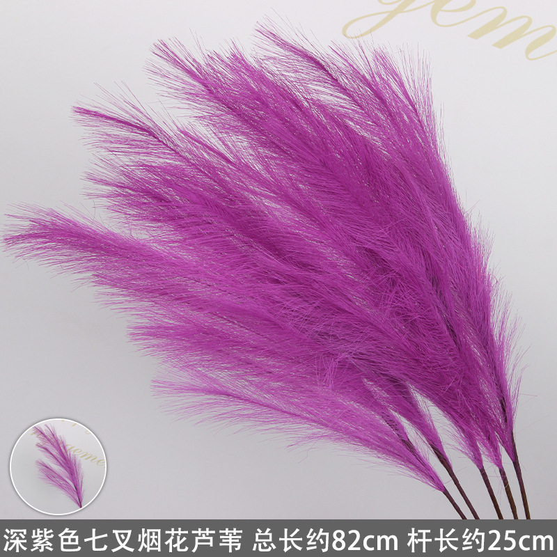 Dark purple 7-pronged firework reed branch