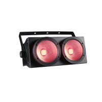 Luces LED Móviles para Audiencia de 200W, Luces de Escenario 2x100W RGBWAUV 6en1, Efecto Estroboscópico y de Haz para DJ, Discoteca, Control DMX512, Luz Blanca Cálida