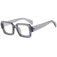 Lunettes de soleil carrées à lentilles acryliques UV400 Y2K inspirées de la mode par Glazzy Designer Style PC Frame pour une utilisation extérieure de décoration solaire