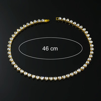 Collier en forme de cœur en cristal NL2247, bijoux de mode, colliers pour hommes avec pendentif en verre en forme de cœur et chaîne à rangée unique en diamant