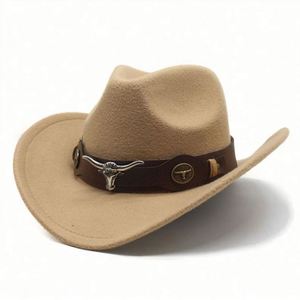 Sombrero de Vaquero de Fieltro Personalizado para Fiestas al Aire Libre, Sombrero de Vaquero Negro Estilo Texas con Banda Metálica, Venta al Por Mayor - Product Image 6