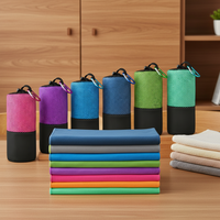 Serviette de sport de voyage - Séchage rapide, douce, légère, absorbante, compacte, lavable en machine, camping, gym, plage, bain, yoga, natation