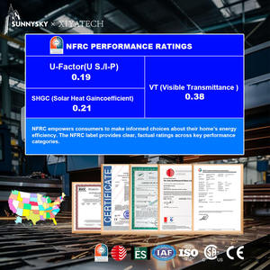Xiyatech Thiết Kế Hiện Đại Nhôm Đôi Tráng Men Tempered Glass Ban Công Trượt Cửa Cách Âm Trượt Patio Cửa - Product Image 3