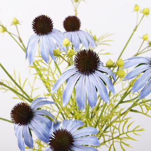 Artificial Echinacea <b>Flower</b> Bouquet 50cm Plastic <b>Silk</b> Wedding Home Decor Photography Props - Product Image 1