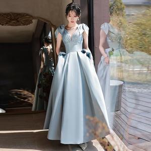 Aangepaste Mouwloze Satijnen <span class=keywords><strong>Prom</strong></span> Hoge Taille Plus Size Kralen Versiering Ruches Ademend Lange Verjaardag - Product Image 5