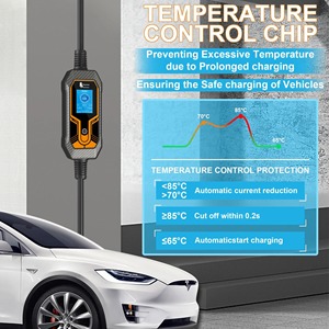 feyree 7kW Smart AC <b>EV</b> <b>Charger</b> NACS for Tesla Phase 1 32A Adjustable With Screen Display Portable Car <b>EV</b> <b>Charger</b> with Adapter - Product Image 6