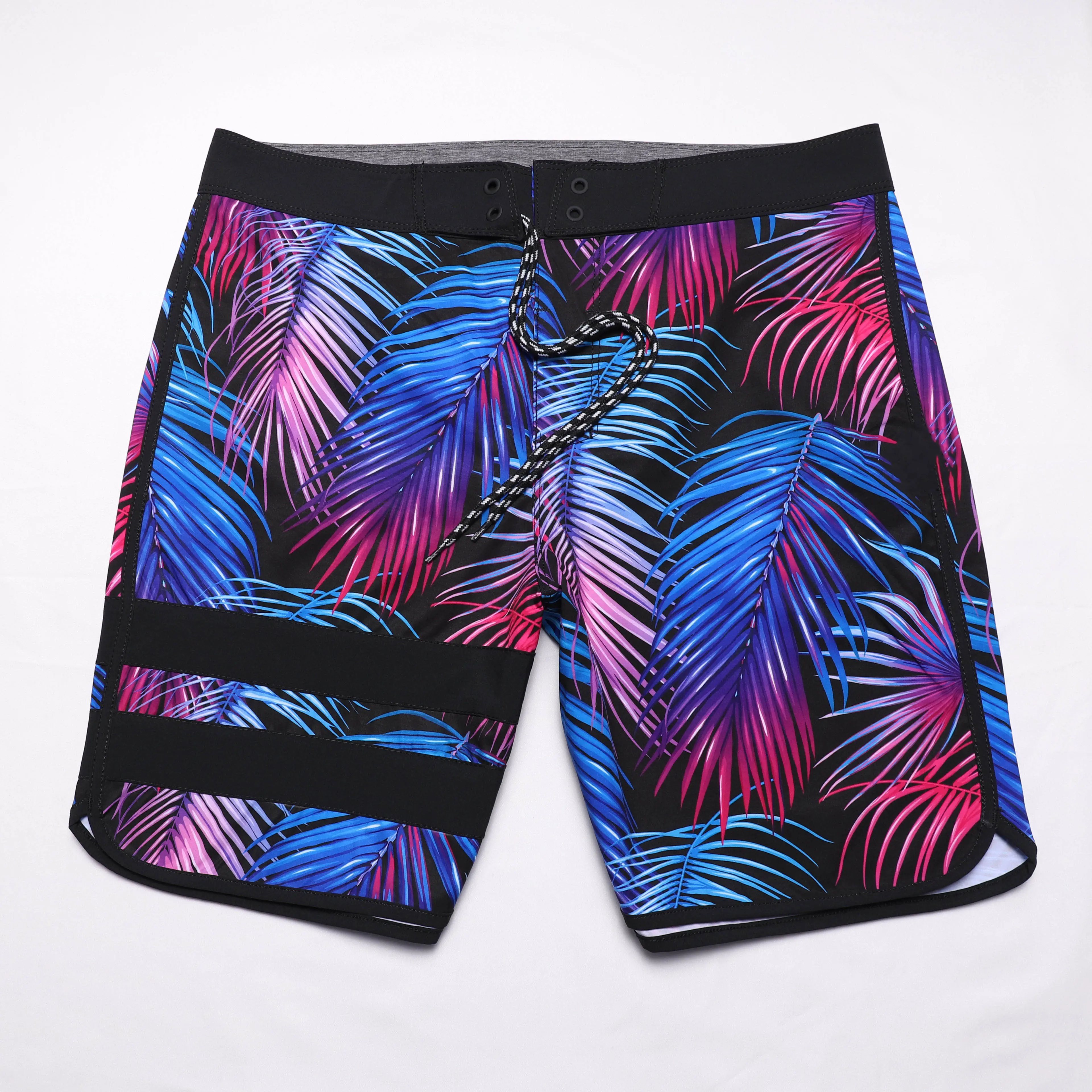 4 Way Stretch Men's Board Shorts Quick Dry Swim Trunks Men's Swim Shorts Summer Colorful Swimwear