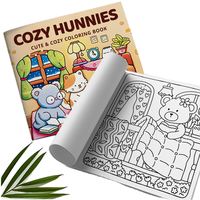 Impresión de Libros para Colorear Personalizados Directo de Fábrica con Encuadernación Perfecta, Libro de Actividades de Animales Adorables para Tiendas de Regalos y Educación