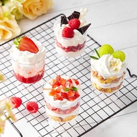 Gobelets à dessert Yuanze en plastique PS transparent, hauts et élégants, pour parfaits, coupes à glace, mousses, martinis, jetables, pour fêtes et traiteurs
