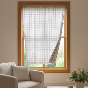 N&R Panneau de rideau à carreaux avec passe-tringle, doublure polaire, pour décoration de fenêtre, style moderne, pour salon - Product Image 2